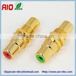 RCA Female Jacke to RCA Female Jack Barrel Coupler Adaptor Connector for Video Wall Plate and Panel thumbnail-1