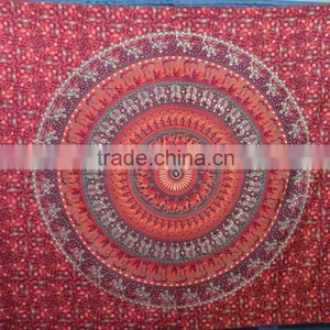Printed Cotton Mandala Tapestry New Design Wall Hanging Wholesale Price Bedsheet Bohemian Throw thumbnail-4