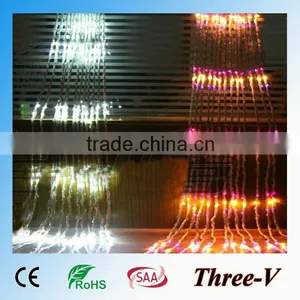 3*3M 336LEDs CE ROHS SAA Approved LED Christmas Curtain Waterflow Light Outdoor LED Waterfall Lights 220V/110V thumbnail-1