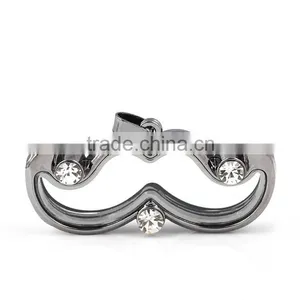 Direct Manufacturer High Quality New Design Beard Shape Floating Locket Pendant Interchangeable Metal Locket Pendant thumbnail-2