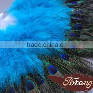 21 Piece Turkey Marabou And Peacock Feather Fan For Party Supplies thumbnail-4