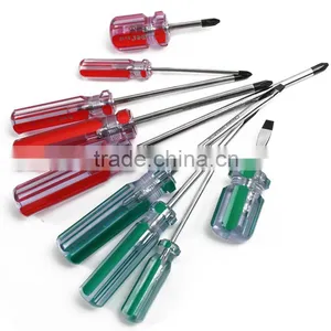 9pcs Colorful Transparent Handle Screwdriver Set Crossed and Slotted Screwdriver thumbnail-1