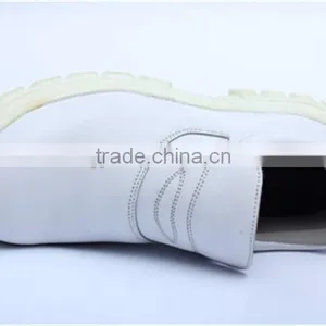 White Leather PU Injected Safety Shoes Work Shoes 8019 thumbnail-2