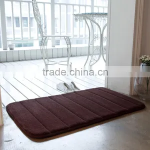 Water Absorbent Coral Fleece Memory Foam Thick Sponge Non-slip Microfiber Bathroom Mats for Living Room and Kitchen Floor thumbnail-5