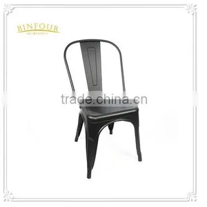 Fashionable Stackable Round Back Metal Cheap Banquet Chairs Dining Charis thumbnail-1