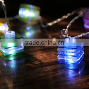 Xmas 10LED Color Cube Light Chain thumbnail-1