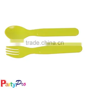 High Quality Baby Products Colorful Plastic Spoon & Fork Set thumbnail-3