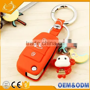 High Quanlity 3 Button Silicone Car Remote Key Case Cover Holder Shell Flip For Audi A6l Q7 Tt R8 A3 A4 thumbnail-1