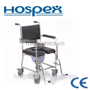 U-type Flip-up Armrest Stainless Steel Commode Chair thumbnail-1