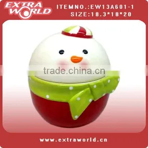 Christmas Ceramic Snowman Jar thumbnail-1