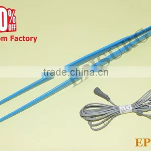 CUSHING Bipolar Forceps Reusable, 19 cm With 1 mm Tip + Bipolar Cord Reusable thumbnail-1