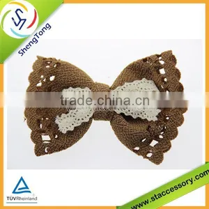 Fashion Burlap Flower,burlap Bow and High Quality ,handmade Burlap thumbnail-1
