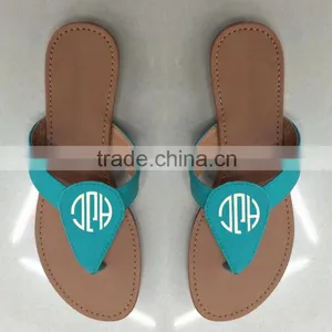 Monogrammed Sandals, Personalized Sandals, Summer Sandals,Brown Sandals thumbnail-2