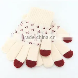Unisex Wool Knitted Fingertips Touch Screen Gloves thumbnail-3