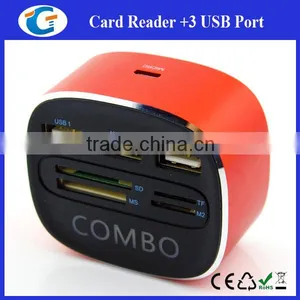 Novelty Gift 3 Ports Usb Hub With Different Card Readers thumbnail-1