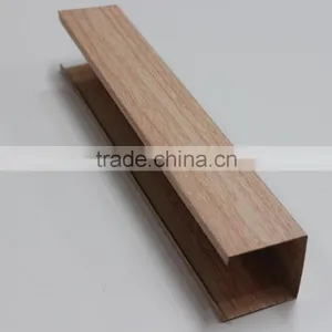 Rectangle Shape Wood Grain Aluminum Decorative Ceiling Panel U Aluminum Screen Ceiling Tiles thumbnail-1