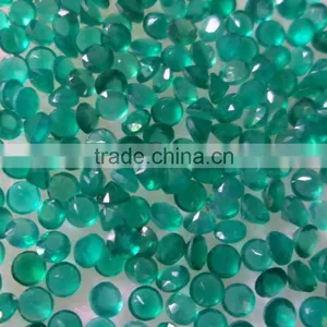 Loose Green Onyx Gemstones Rounds thumbnail-1