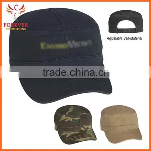 Washed Cottom Camouflage Millitary Baseball Cap With Cotton Sweatband thumbnail-1