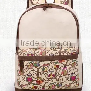 2015 Fashion Canvas Lady School Bag Women Backpack thumbnail-2