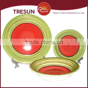 Round Shape 18pcs Handpainted Ceramic Dinnerware/stoneware Dinnerset Tableware Made in China thumbnail-3
