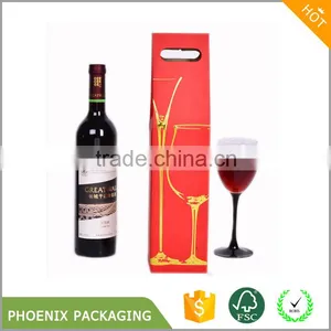 High Quality Luxury Paper Folding Red Wine Boxes Cheap Price thumbnail-1