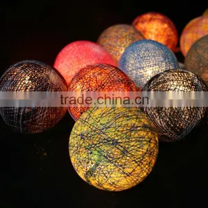 High Quality Handmade Multicolor Cotton Balls String Lights For Christmas Decor Wedding Bedroom Garden and Holiday Lighting thumbnail-2