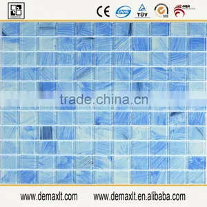 Handcraft Light Blue Glass Mosaic for Swimming Pool Project 25x25x4 Chip Size thumbnail-1