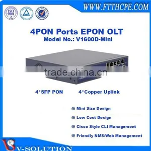 Mini Size 4PON EPON OLT Optical Line Terminal With Friendly NMS/Web Management and Cisco Style CLI Interface thumbnail-2