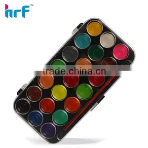 Large 21 Color Round Water Color Paint With Art Brush thumbnail-1