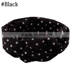 Children's Hair European Female Baby Knitting Cross Hair Band Cotton Elastic Headband Hand Knot of Peace thumbnail-5