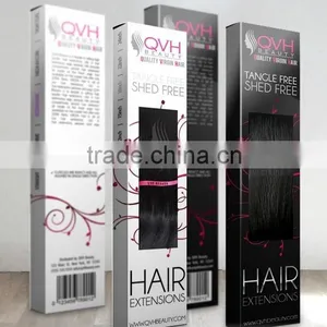High Quality Hot Sale Black Luxury Printing Customized Hair Wig Box Packaging thumbnail-1