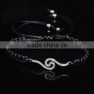 Hot-selling 925 Silver Zircon Knitted Bracelet/lines Shape Zircon Bracelet thumbnail-3