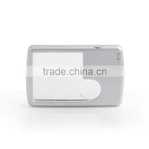 Bijia 2015 High Quality Mini Card Shape Glass Reading Magnifier 3X 6X Magnifier With Led Light thumbnail-3