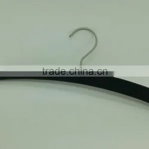 Black Rubber Wooden Top Hanger With Nothces and Soft Finshing for Underwear/ Shirt/coats With Silver Hooks thumbnail-1