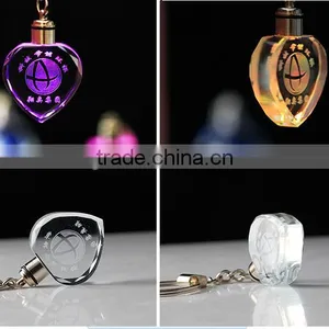 2016 Lovely Hello Kitty Transparent Crystal Keychain ,3d Laser Keychain thumbnail-1