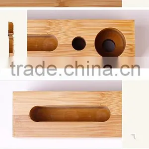 Natural Product Custom Made Bamboo Products Phone Pen Holder thumbnail-5