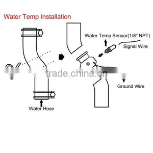 Water Temp Temperature Joint Pipe Sensor Gauge Radiator Hose Adapter 40mm thumbnail-6