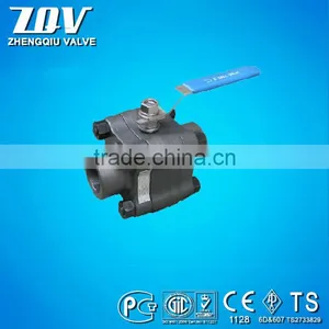 3PC FORGED STEEL BOLTED THREADED FLOATING BALL VALVE API 607 thumbnail-1