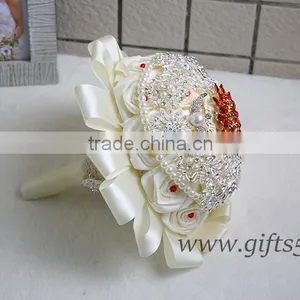 Handmade Large Bridal Wedding Brooch Bouquet thumbnail-4