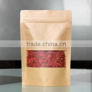 High Quality Food Grade Brown Kraft Food Packaging Paper Bags With Window thumbnail-5