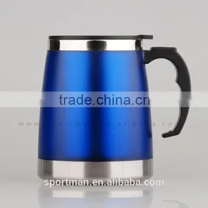 16oz Eco-friendly Feature and Metal Material Stainless Steel Travel Mug With Slider Lid Best Double Wall With Custom Logo Mug thumbnail-4