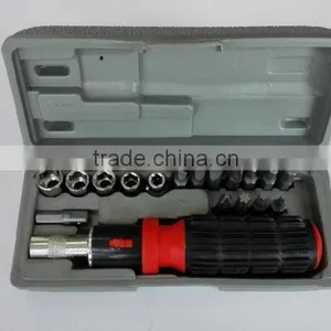 18pcs Promotional Mini Type Tool Kit Ratchet Handle Bits 1/4'' Socket Set thumbnail-2