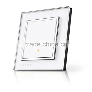 1 GANG 1 WAY WHITE TABLET SWITCH,NEW STYLE WALL SWITCH,GLASS PANEL SWITCH thumbnail-1