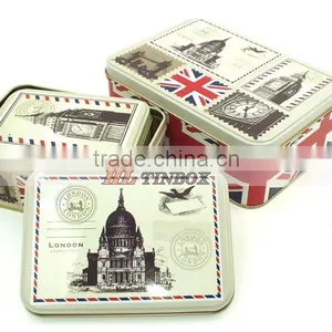 High End Printed Rectangular Cookie Gift Tin Can thumbnail-4