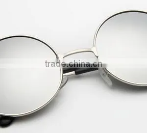 Metal Round Circle Sunglasses With UV Function thumbnail-3