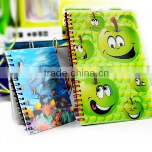 3D PET Lenticular Cover Spiral Pocket Notebook thumbnail-1