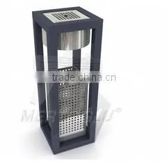 Factory Direct Sale Round Stainless Steel Ash Tray Stand/Waste Litter Bin thumbnail-1