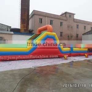 60feet Inflatable Obstacle Course for Sale, Cheap Inflatable Slide and Obstacle Challenge Children Bouncy Playground thumbnail-4