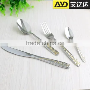 Manly Flatware Set , Gold Plated Dinnerware Set , Gold Plated Flatware thumbnail-2