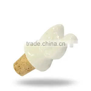 Ceramic White Duck Bottle Wine Stopper thumbnail-2